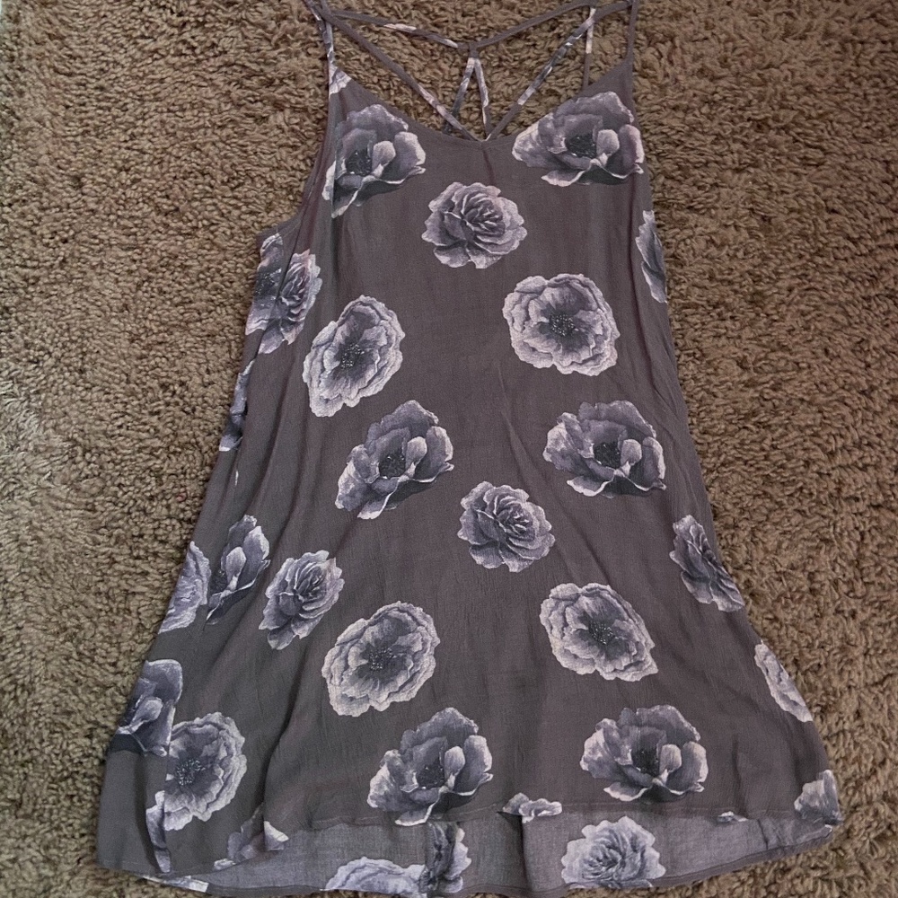 Wet Seal Grey Flowered Dress